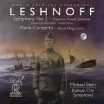 Leshnoff: Symphony No. 3; Piano Concerto<br>Artists: Joyce Yang, Kansas City Symphony, Michael Stern, Stephen Powell<br>Composers: Jonathan Leshnoff<br>萊斯諾夫：第三號交響曲、鋼琴協奏曲 ( 雙層 SACD )<br>麥克史坦 指揮 堪薩斯城市交響樂團<br>鋼琴：喬伊斯．楊、男中音：史蒂芬．鮑威爾<br>FR739