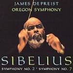 西貝流士－第二號、第七號交響曲<br>詹姆士．德普瑞斯特 指揮 奧瑞岡交響樂團<br>Sibelius : Symphony Nos. 2 & 7<br>James DePreist, conductor Oregon Symphony