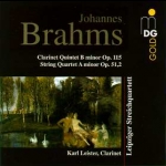 布拉姆斯: 室內樂集 / 萊比錫弦樂四重奏 ( CD )<br>B小調豎笛五重奏（作品115號）、A小調弦樂四重 奏（作品51,2號）<br>豎笛：卡爾．萊斯特<br>Brahms: Chamber Music